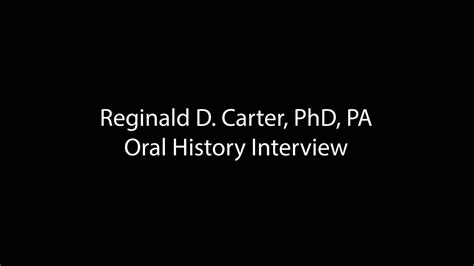 Reginald Carter Oral History Interview on Vimeo