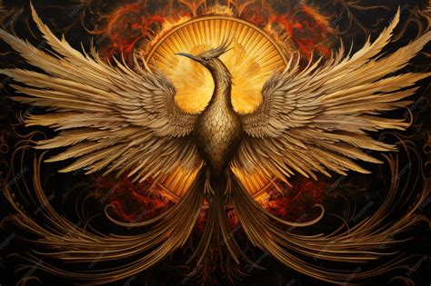 Premium AI Image | Gilded phoenixes symbols of rebirth and resurrection ...