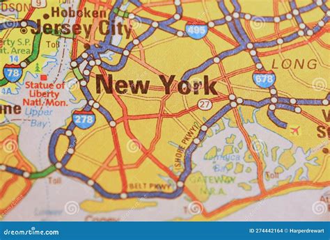 Map Image of New York City and New Jersey Stock Photo - Image of ...