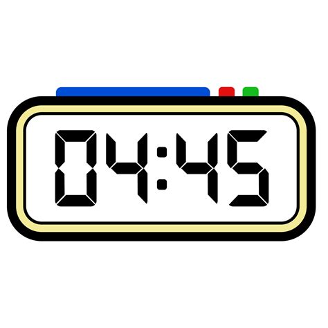Digital Clock Time Show 4.45, Clock 24 Hours Illustration, Time ...