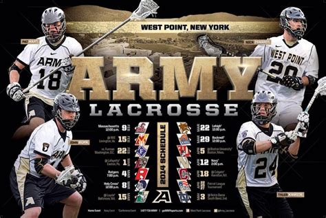 NCAA Lacrosse: Army Men's Lacrosse Releases 2014 Schedule Poster | LAXBUZZ