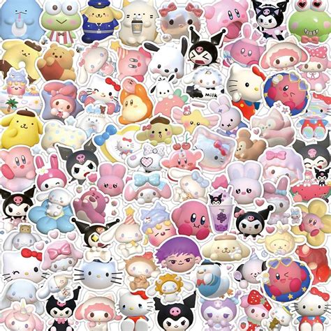 Buy Goodern Compatible for 60PCS Kuromi and My Melody Stickers Sanrio ...
