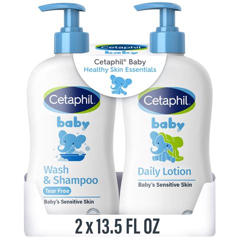 Cetaphil Gentle Baby Bath Essentials Kit for Newborns, Includes Wash ...