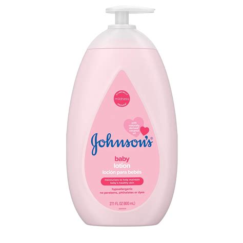 Johnson’s Moisturizing Baby Lotion with Coconut Oil, Hypoallergenic and ...