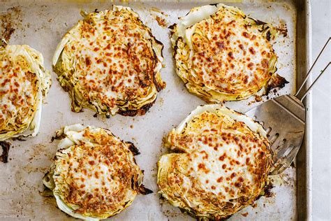 Cheesy Baked Cabbage Steaks Recipe – How to Roast Cabbage Steaks ...