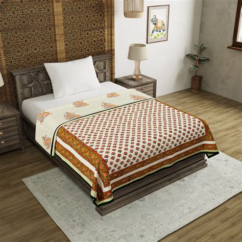 Hand Block Printed Single Dohars | Lightweight Cotton Blankets | Blocks ...