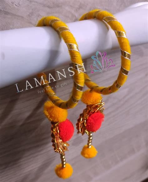 LAMANSH® Set of 40 Gota Kade Bangle/Bracelets/ Haldi Favours for guest ...