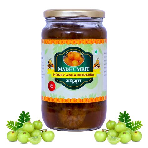 Madhumrit Organics Honey Amla Murabba with Organic Honey - 1kg Grams ...