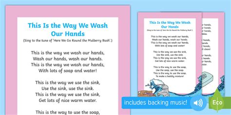 This Is the Way We Wash Our Hands Song (teacher made)