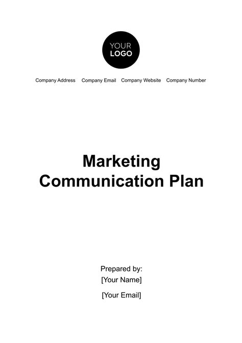 Editable Communication Strategy Template 的图像结果