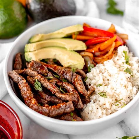 Keto Beef Fajitas Bowls - Delicious Little Bites