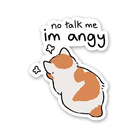 Buy No Talk Me Im Angy Sticker Online | Premium Waterproof Vinyl ...