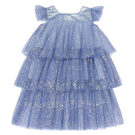 Hopscotch Girls Polyester Wings Sleeves Embellished Casual Dresses in ...