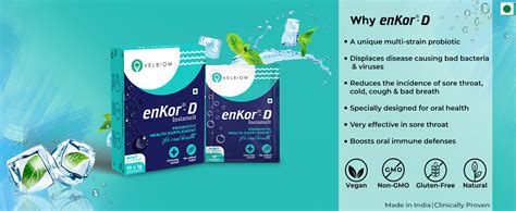 Velbiom EnKor-D Immunity Boosting Daily Probiotic for Oral Health ...