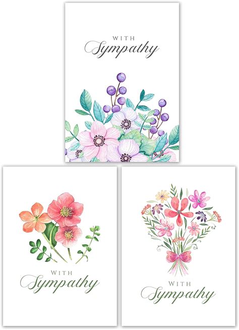 Buy Sympathy Cards with Envelopes Set – 15 Cards – Blank Condolence ...