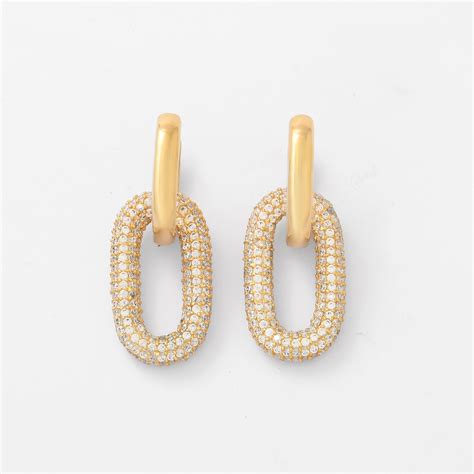 Double Hoop Diamond Earrings – Wooyou