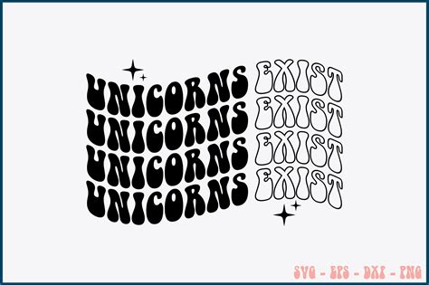 UNICORNS EXIST RETRO SVG Graphic by SVG KING · Creative Fabrica