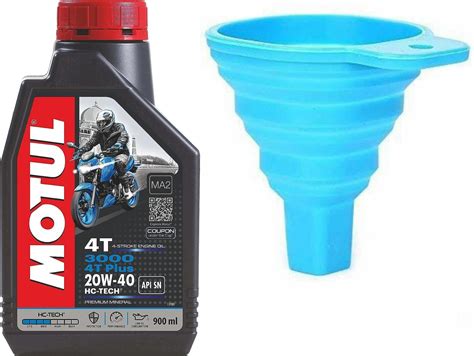 MOTUL 3000 4-STROKE 4T Plus 20W40 HC Tech API SN 900ML Engine Oil ...