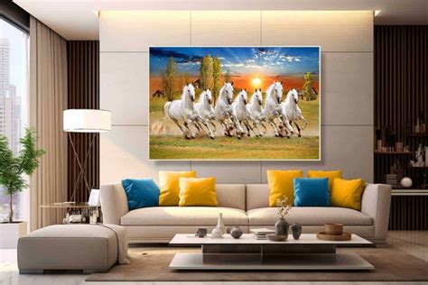 High Resolution Best 21 Seven Horse Vastu Painting R
