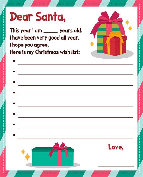 Christmas List For Santa - 13 Free PDF Printables | Printablee