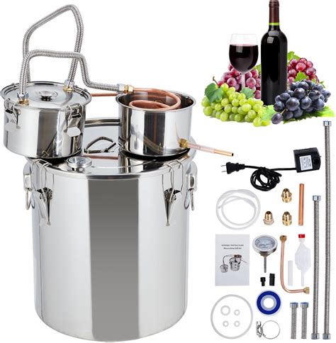 Amazon.com: GarveeHome Alcohol Still 5 gal 19 L Water Alcohol Distiller ...