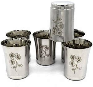 JULMI YARR (Pack of 6) PARI GLASS Glass Set Water/Juice Glass Price in ...