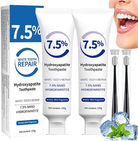 Amazon.com: 7.5% Hydroxyapatite Toothpaste, Fluoride-Free Hydroxyapatite Toothpaste Whitening, 7 ...