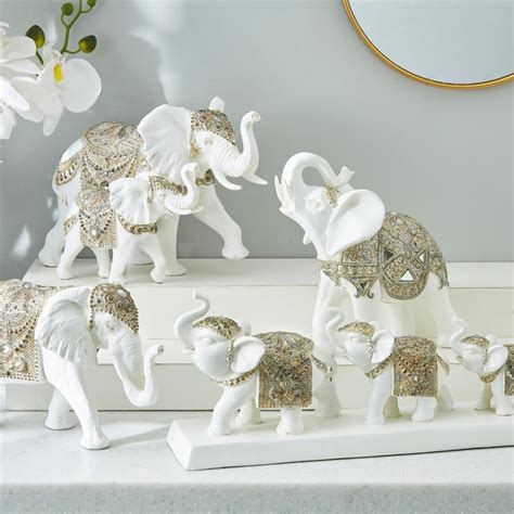 Buy Corsica Polyresin Elephant and Calf Figurine from Corsica by Home ...