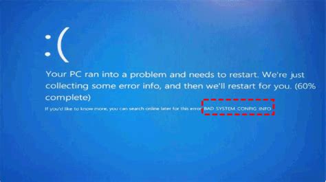Windows Stop Code Bad System Config Info 的图像结果