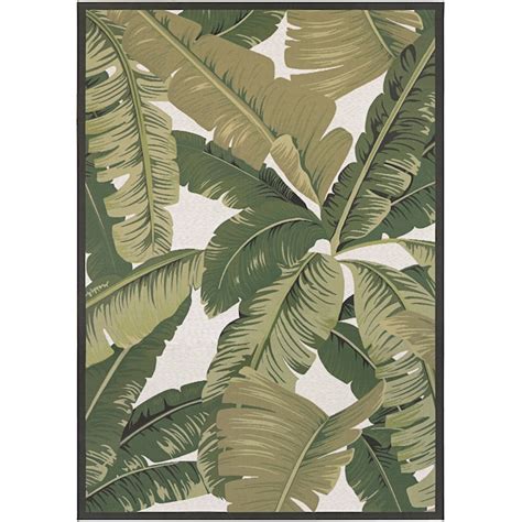Couristan Dolce 4 X 5 (ft) Hunter Green-ivory Indoor/Outdoor Floral ...