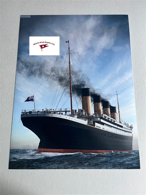 RMS TITANIC, STERN VIEW, INCREDIBLE 12" X 16" PIC SO CLEAR IT LOOKS ...