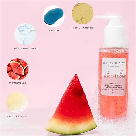 Watermelon Facewash for Clear & Glowy Skin (90ml) – theskindietcompany