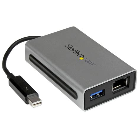 StarTech Thunderbolt™ to Gigabit Ethernet & USB 3.0 Adapter ...