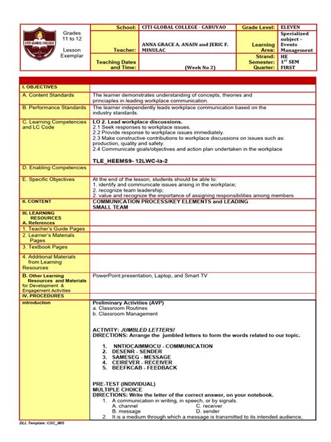 Image result for Lesson Exemplar Sample