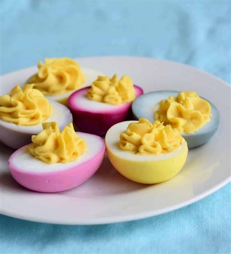 Colored Deviled Eggs No Vinegar at Maddison Helms blog