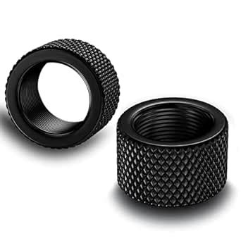 NIRIAHO 2 Pack Thread Protector, 5/8x24 Steel Thread Adapters (Black ...