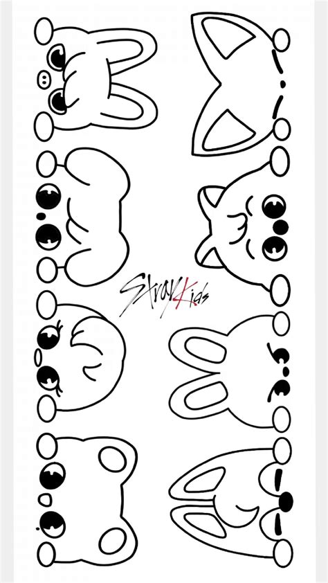 SKZOO Stray kids | Декоративные рисунки, Бесплатные раскраски, Раскраски