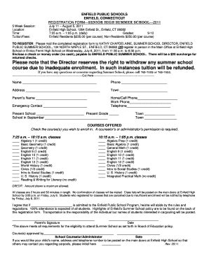 Fillable Online High School Registration Form.doc Fax Email Print ...