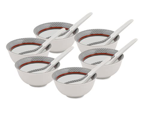 Burgundy Soup Bowl 6PC. & Soup Spoon 6 PC – Hitkari Potteries