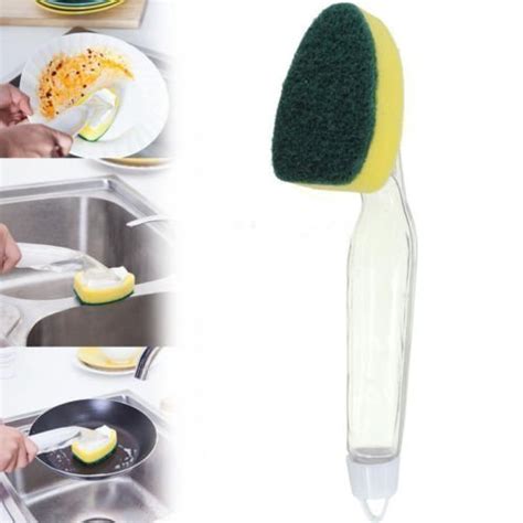 WISHBONE Dish Wand Heavy Duty Dish Wand Sponge Brush Soap Dispenser ...