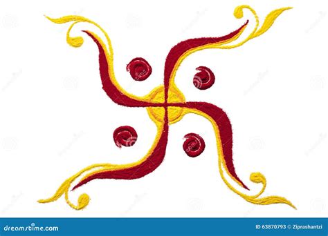 Indian Swastik Symbol With Subh Deepawali Background Illustration ...