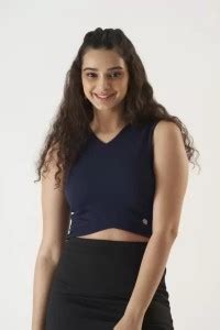 METRONAUT Party Solid Women Dark Blue Top - Buy METRONAUT Party Solid ...