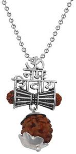 M Men Style Religious Jewellery Lord Shiv Om Namah Shivay Locket With ...