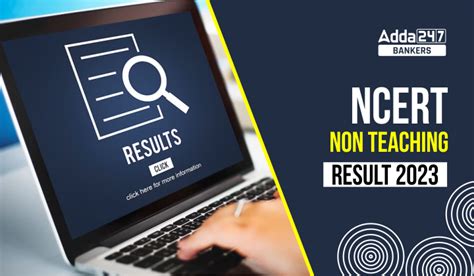 NCERT Result 2023, Non Teaching Result Link