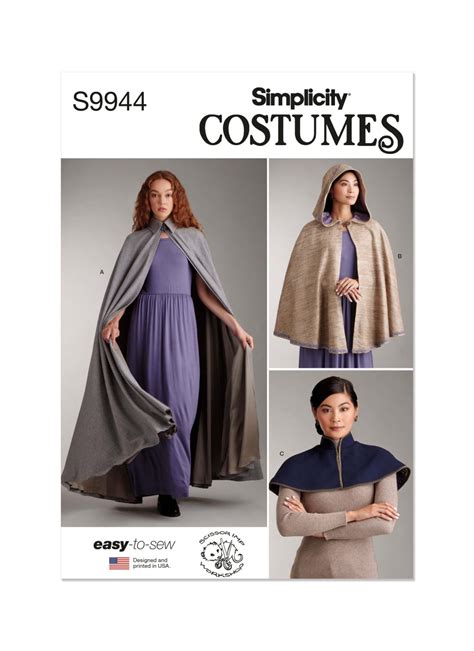 Simplicity Sewing Pattern S9944 Misses’ Capelet and Cape in Two Lengths ...