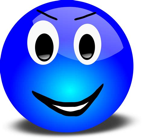 Free 3d grinning blue smiley face clipart illustration – Artofit