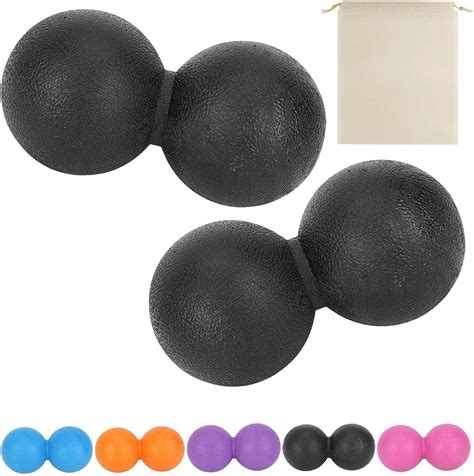 Double Lacrosse Ball Peanut,2 Pieces Muscles Fascia Acupoint Massage Balls,Physical Massage Tool ...