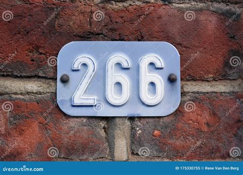 House Number 266 sign stock image. Image of glyphs, housenumber - 175330755