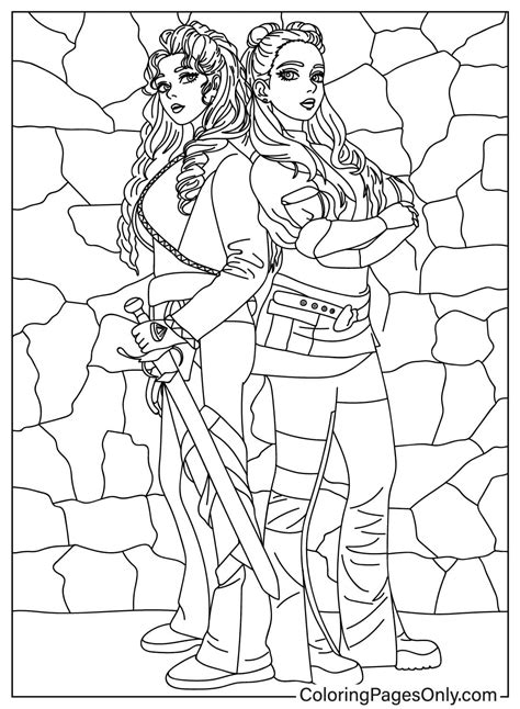 Disney Descendants Red Coloring Pages