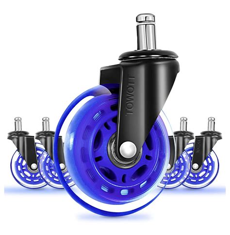Office Chair Wheels Replacement Rubber Chair casters for Hardwood ...